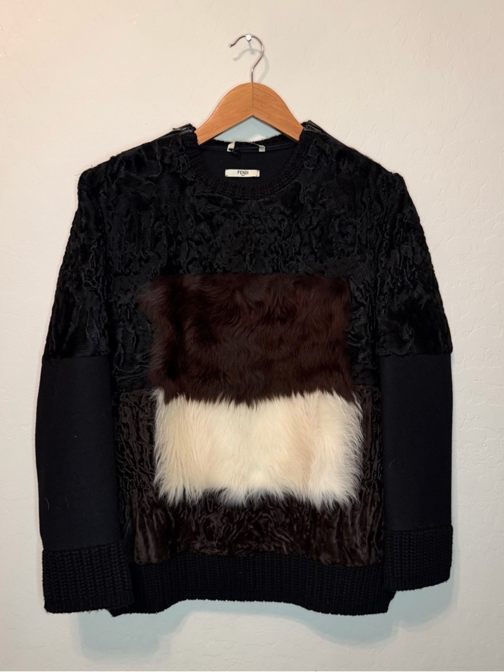Fendi Karakul Persian Lamb/Tuscan Lamb Pullover